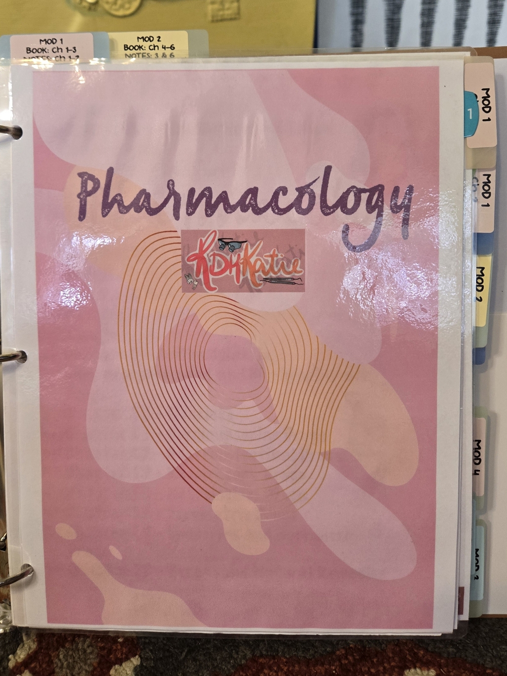 Dental Hygiene Pharmacology Cheat Sheets Binder – Laminated Study Notes